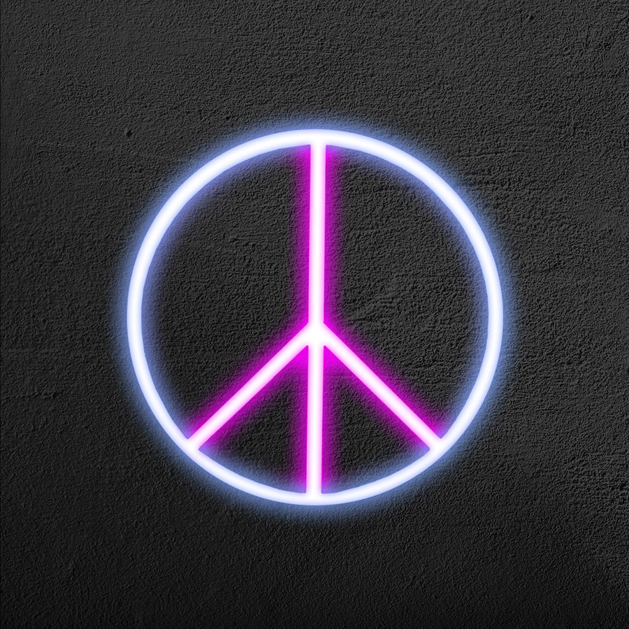 Peace Symbol - Neon Light