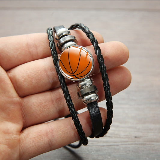 Favorite Basketball Snap Button Punk Bracelet