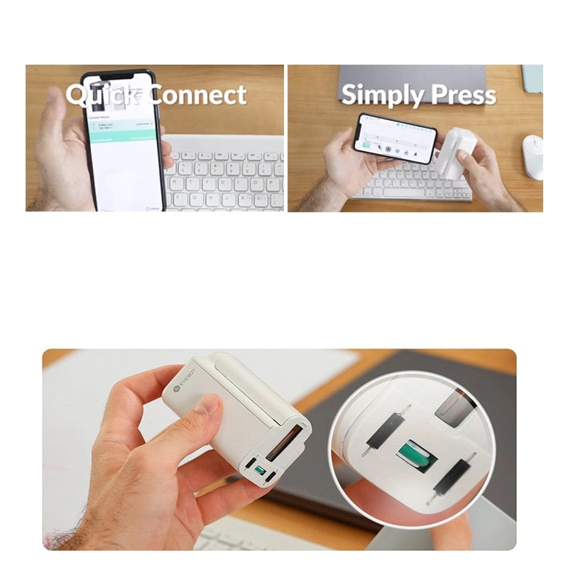 Inkjet Printer Bluetooth-compatibe Mobile Color Mini Handheld Printer Portable Wifi Printers PrinCube Handheld Inkjet