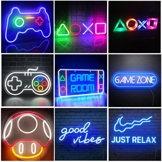 Game Room Decor Good Vibes Wall Neon Sign