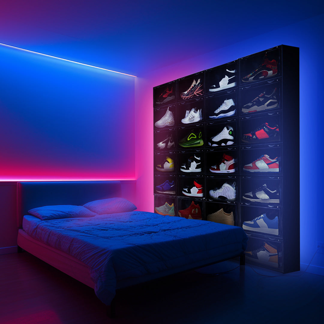 Colorful Neon Shoe Box Display Stand