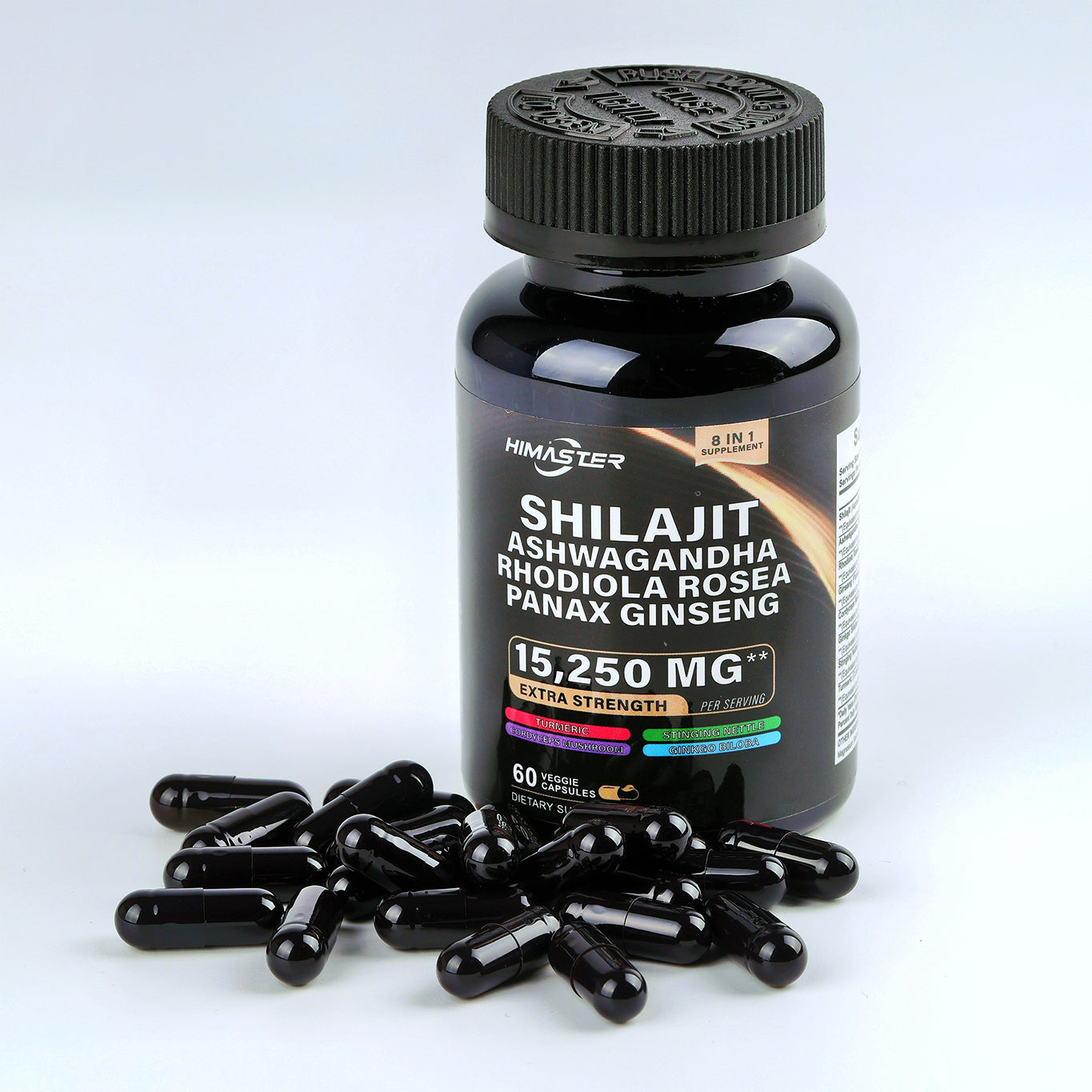 Two bottles, Himaster High-Potency Sea Moss & Shilajit Dietary Supplement with Fulvic Acid & 85+ Minerals for Enhanced Energy and Fitness - Healthcare Edible