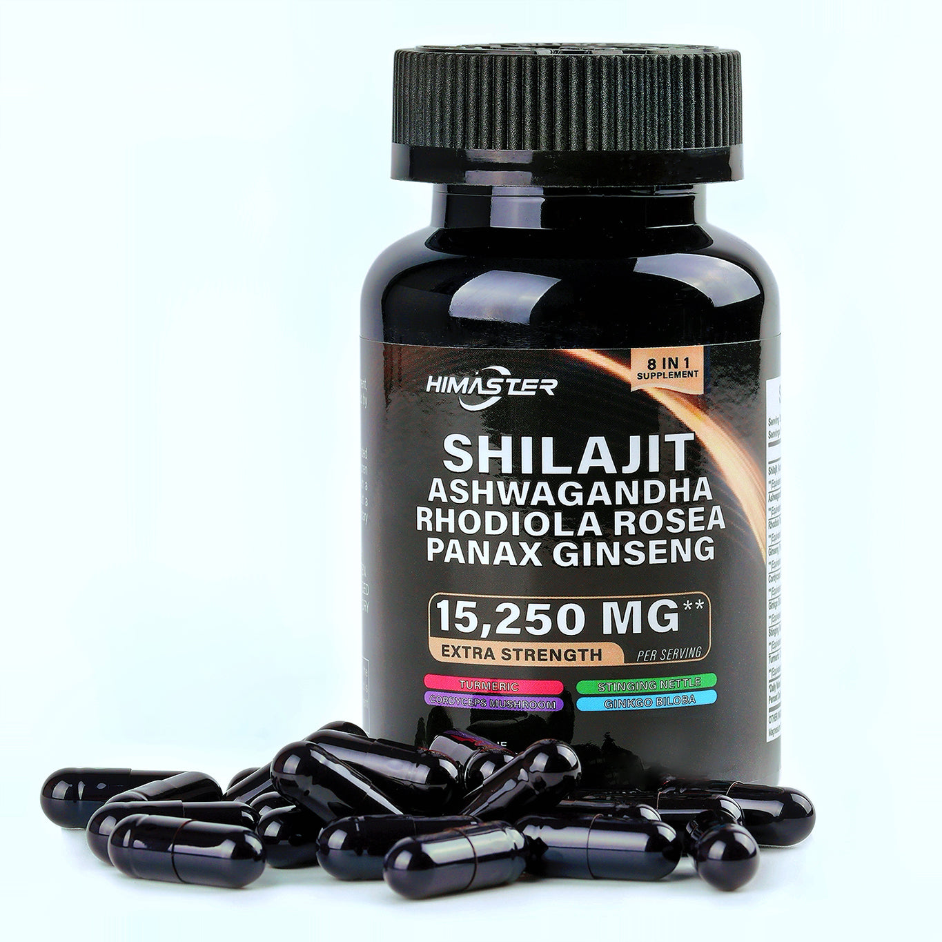 Two bottles, Himaster High-Potency Sea Moss & Shilajit Dietary Supplement with Fulvic Acid & 85+ Minerals for Enhanced Energy and Fitness - Healthcare Edible