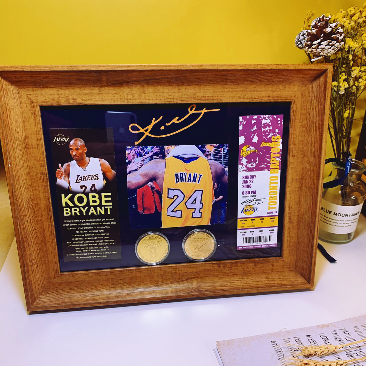 Kobe Retirement Commemorative Photo Frame Handmade Gift