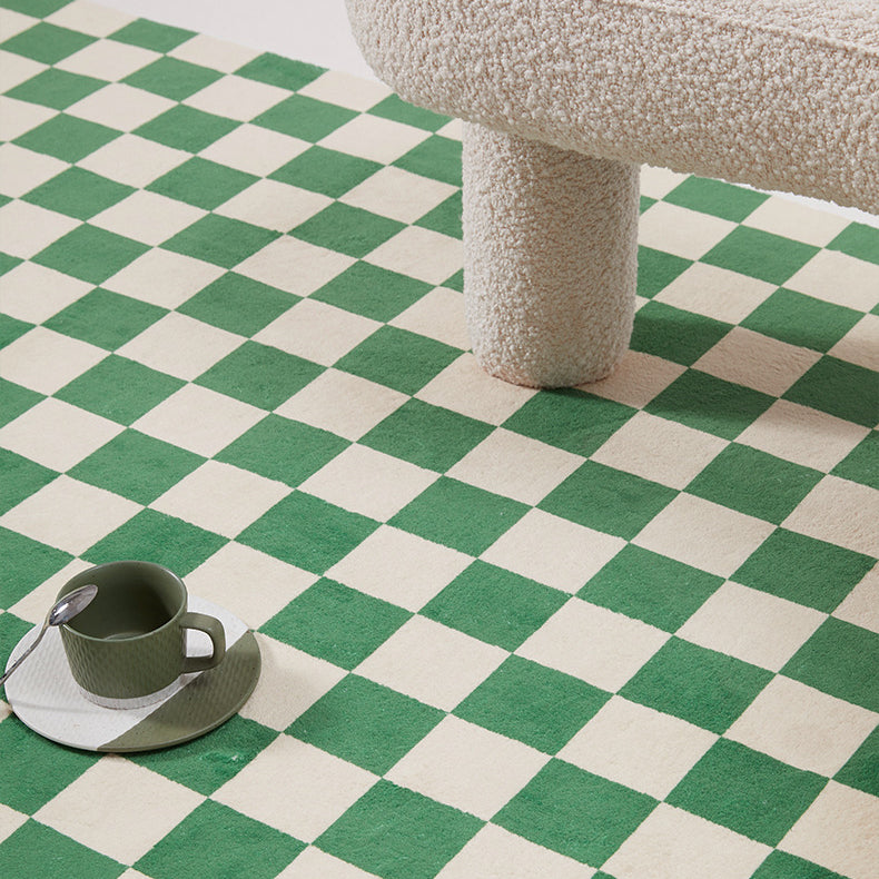 Green Checkerboard Rug