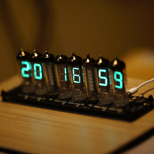 Static Display VFD Retro Fluorescent Tube Clock