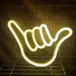 Peace Gesture - Neon Light