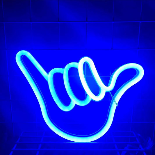 Peace Gesture - Neon Light