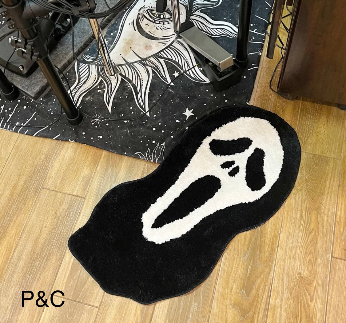 Halloween Ghostface Scream inspired Rug