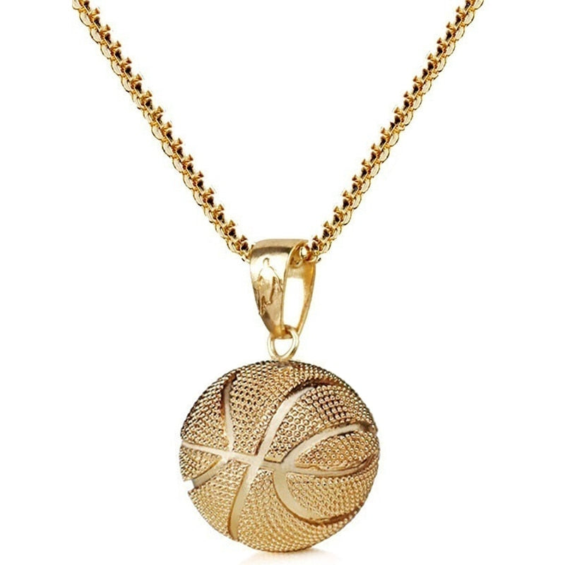 2020 Basketball Football Necklace