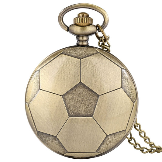 Football Design Quartz Pocket Watch