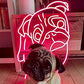 Cute Bulldog - Neon Light