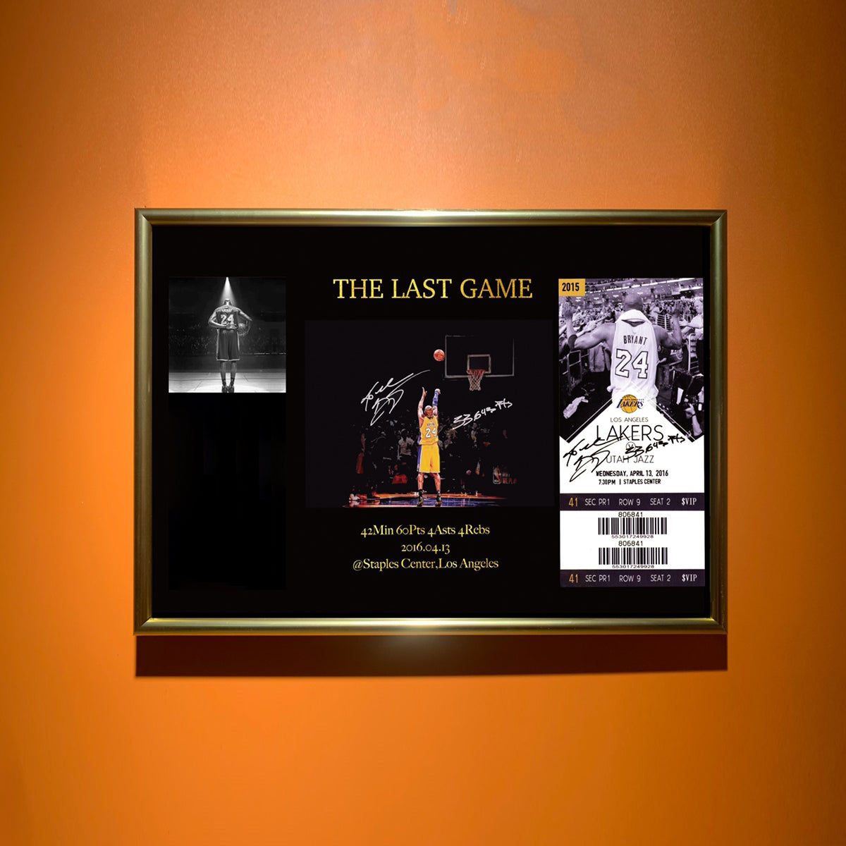 NBA Accessories Kobe Bryant Ticket Photo Frame