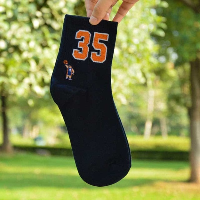 High Quality Fashion Men's Breathable Basketball Socks Elite Thick Sports Socks Unisex Harajukumen's happy Funny Embroider socks