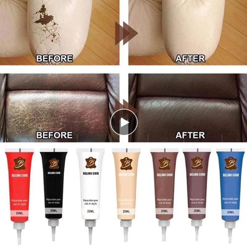 20ml Leather Repair Gel Color Repair Leather Cleaner Household Cleaning Car Seat Leather Complementary Refurbishing Cream Paste