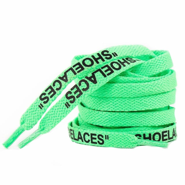 OW Co-branded custom Off White Shoe Lace for Sneaker SHOELACES 47"/55"/63" Printed Shoelaces Silicone Printed Flat Bootlace