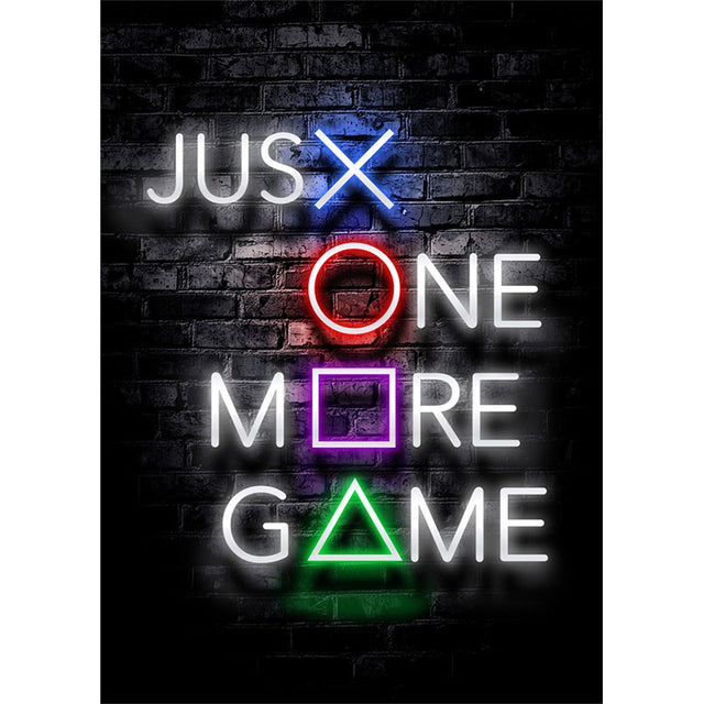 Sleep Game Repeat Gaming Wall Art Poster Prints Gamer Canvas Painting Canvas Picture for Kids Boys Room Decorative Playroom